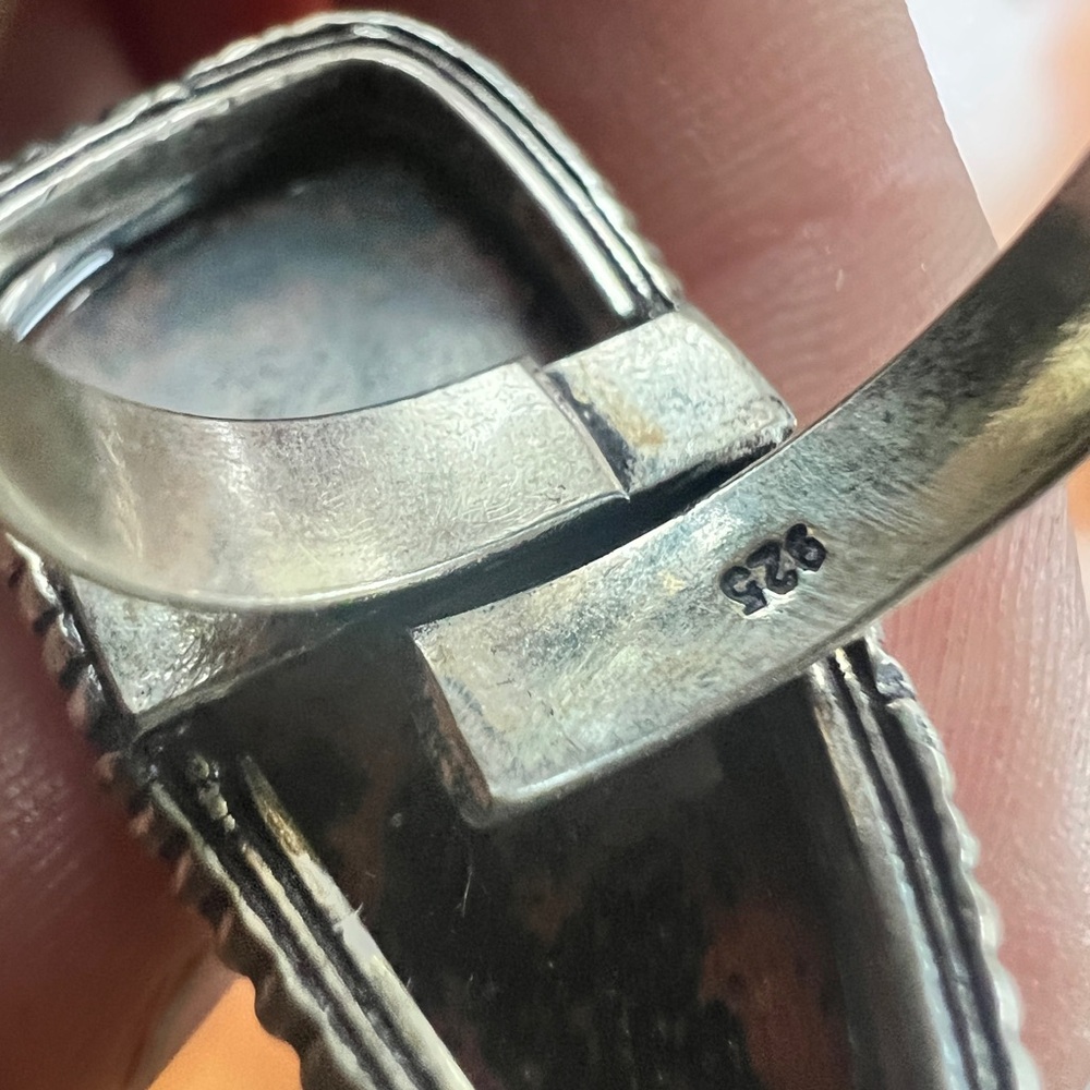 Stone silver ring - Picture 2 of 4